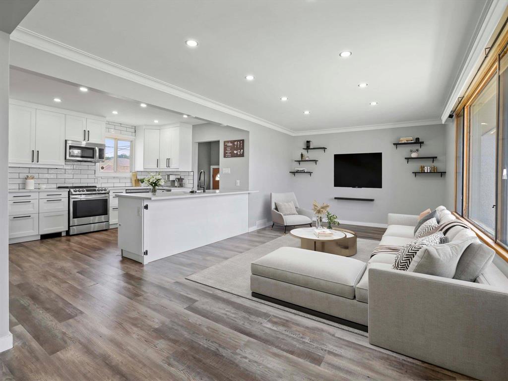 Virtually Staged Living Room - 627 Dallenlea Avenue, Winnipeg, MB - Indoor