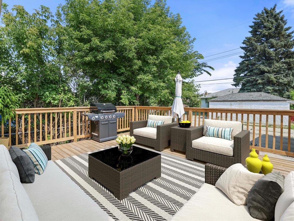 Virtually Staged deck - 627 Dallenlea Avenue, Winnipeg, MB - Outdoor With Deck Patio Veranda With Exterior