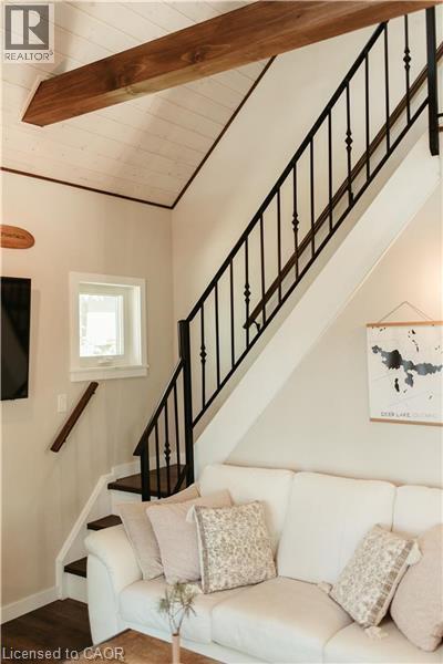 Stairs to the Loft/Bedroom area - 3256 Machar Strong Boundary, Machar, ON - Indoor Photo Showing Living Room