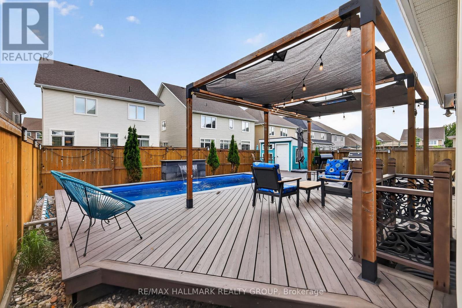 878 Excursion Way, Ottawa, ON - Outdoor With Above Ground Pool With Deck Patio Veranda With Exterior