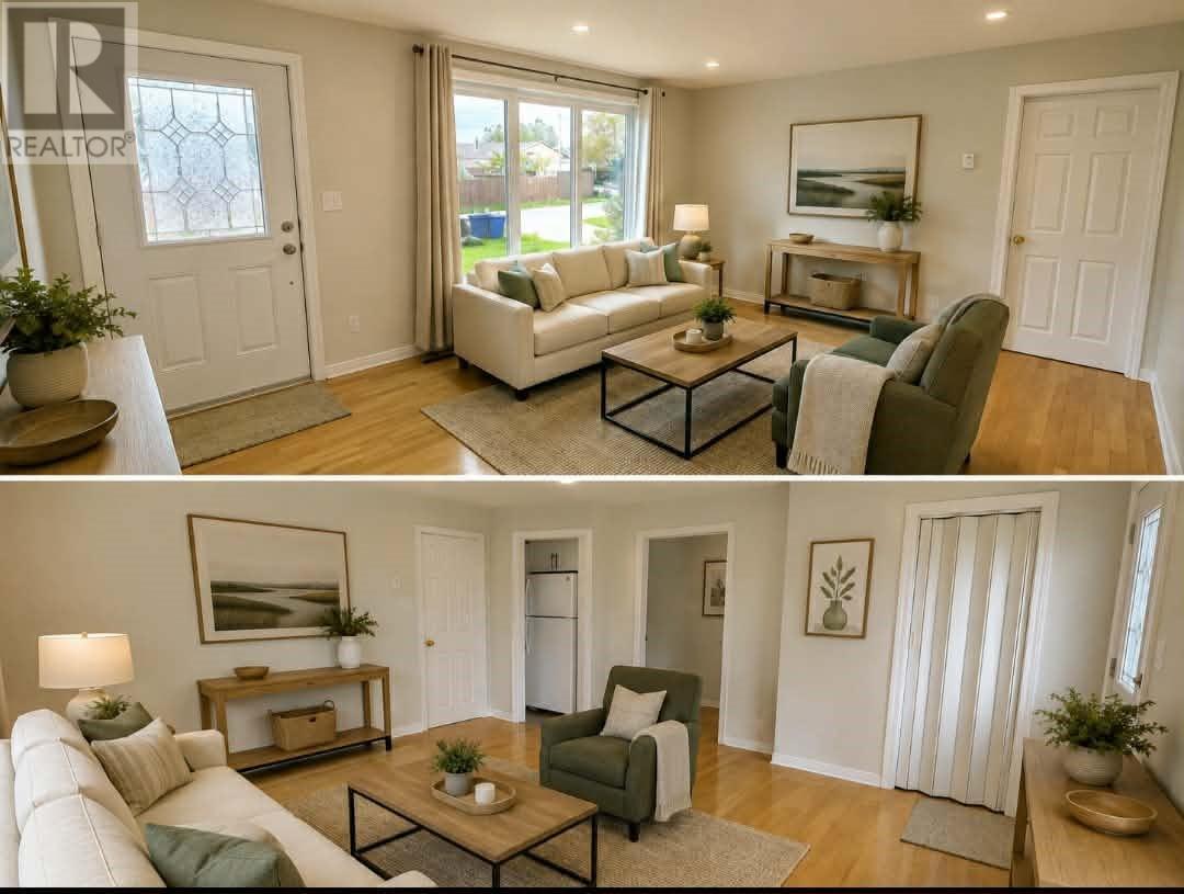 Staged with AI - 4 Second Avenue, Bishop'S Falls, NL - Indoor Photo Showing Living Room