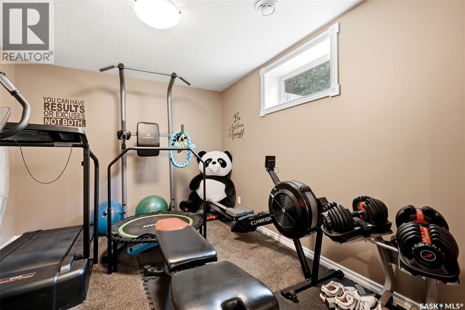 54 Qu'Appelle Crescent, Balgonie, SK - Indoor Photo Showing Gym Room