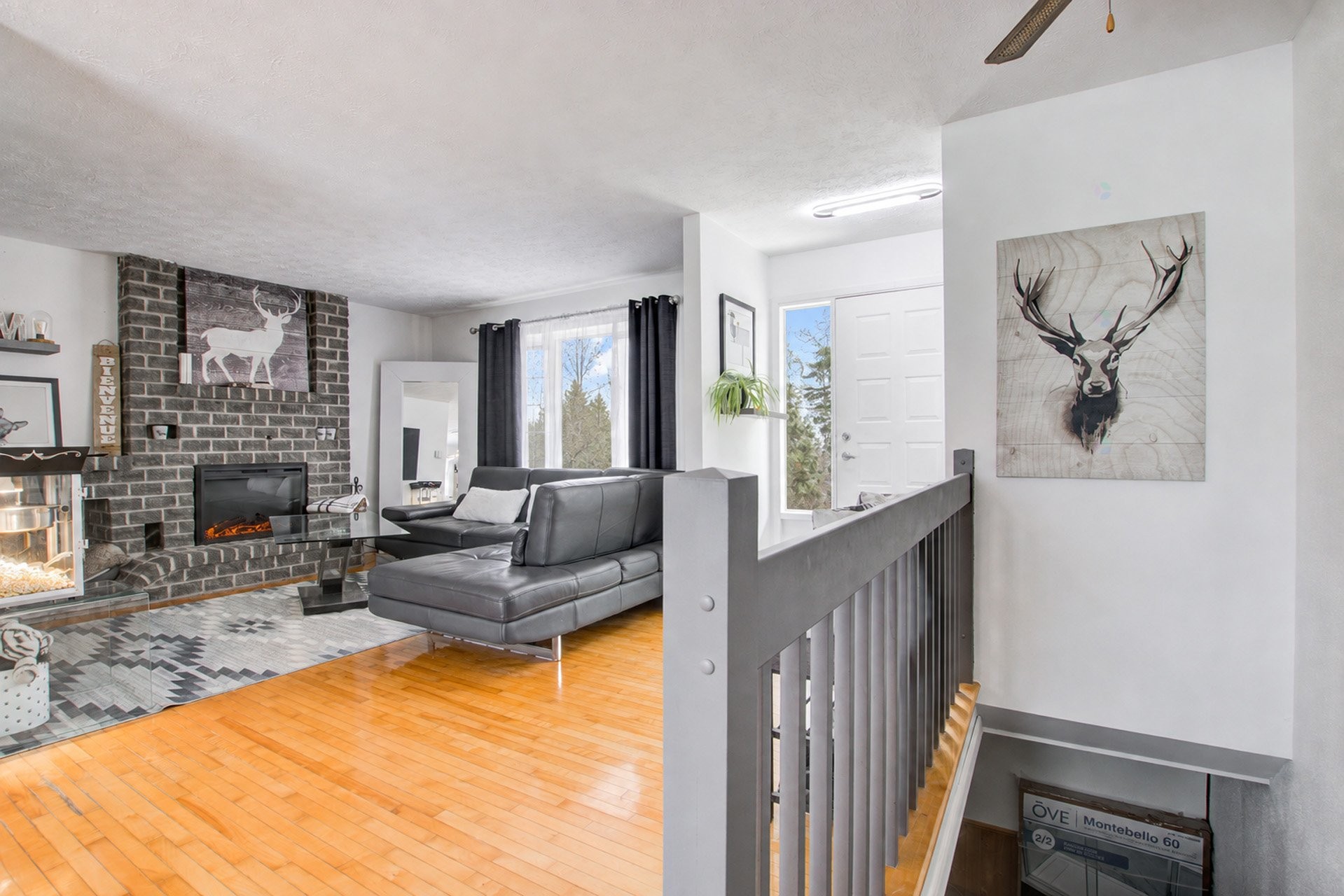Salon - 38 Rue Carmen, Granby, QC - Indoor Photo Showing Living Room With Fireplace