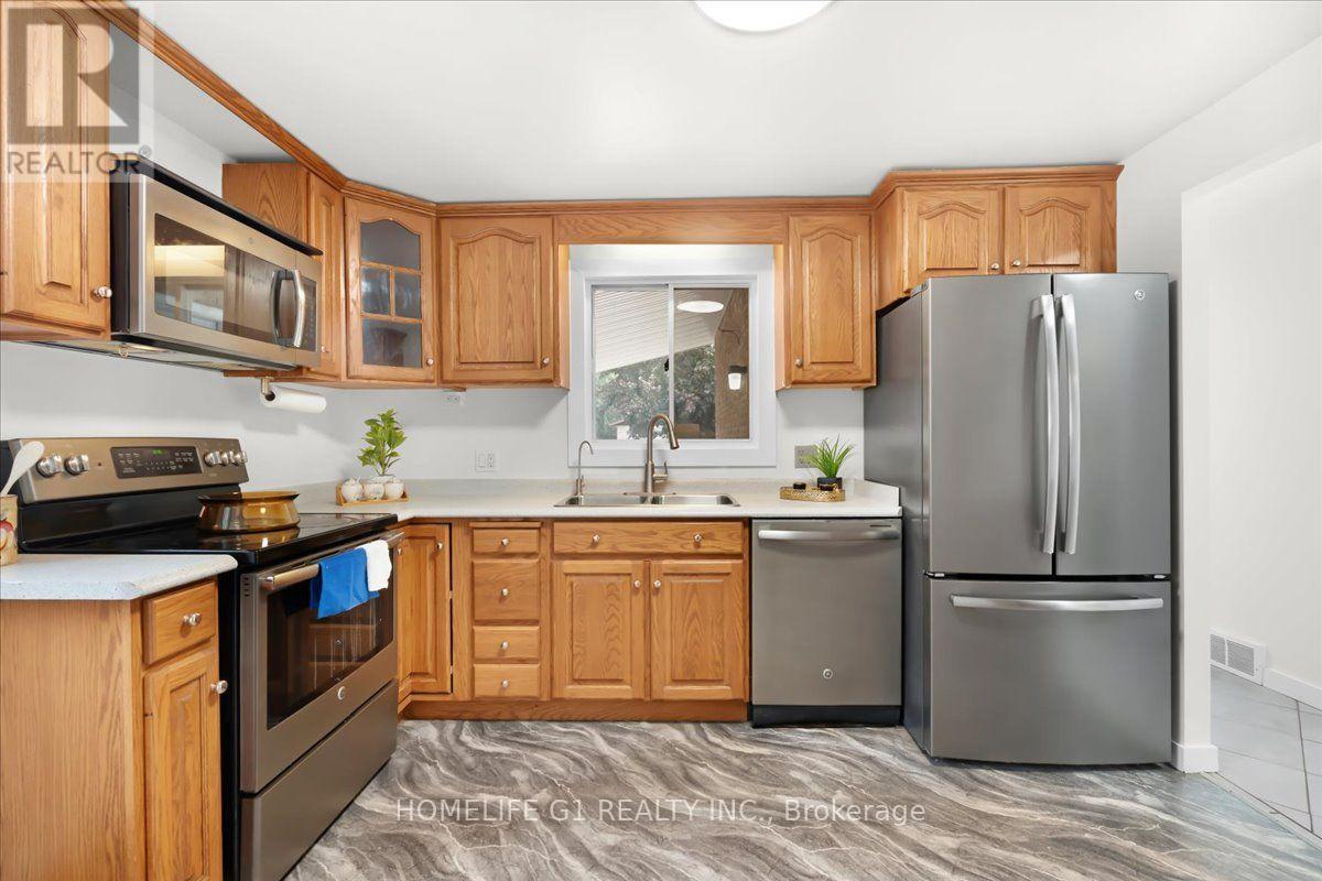 19 Milton Avenue W, Cambridge, ON - Indoor Photo Showing Kitchen With Double Sink