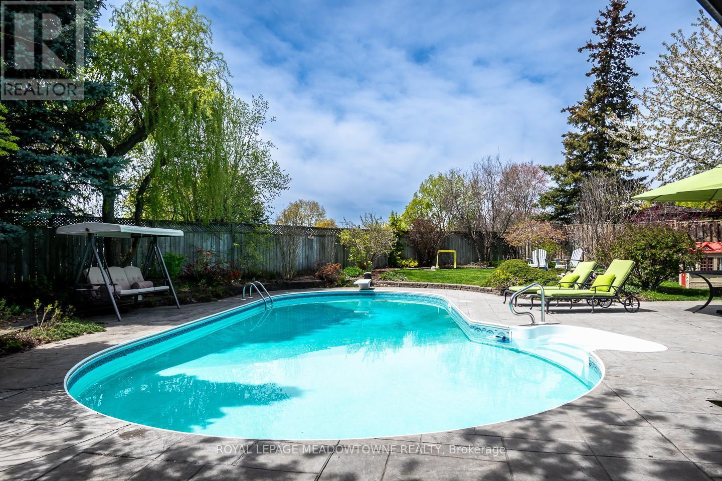 855 Maple Avenue, Milton, ON - Outdoor With In Ground Pool With Backyard