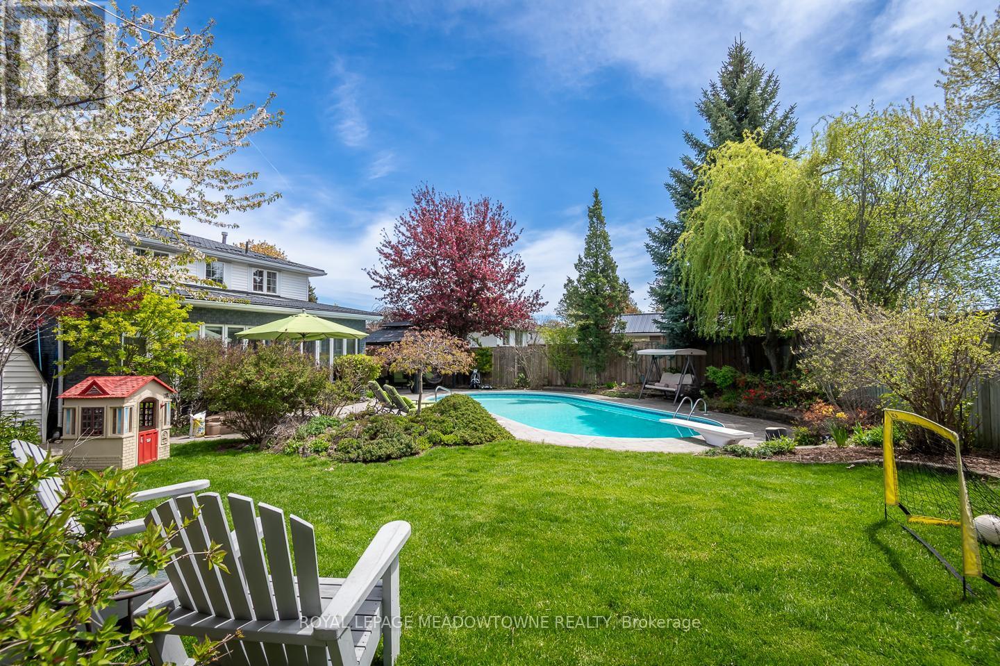 855 Maple Avenue, Milton, ON - Outdoor With In Ground Pool With Backyard