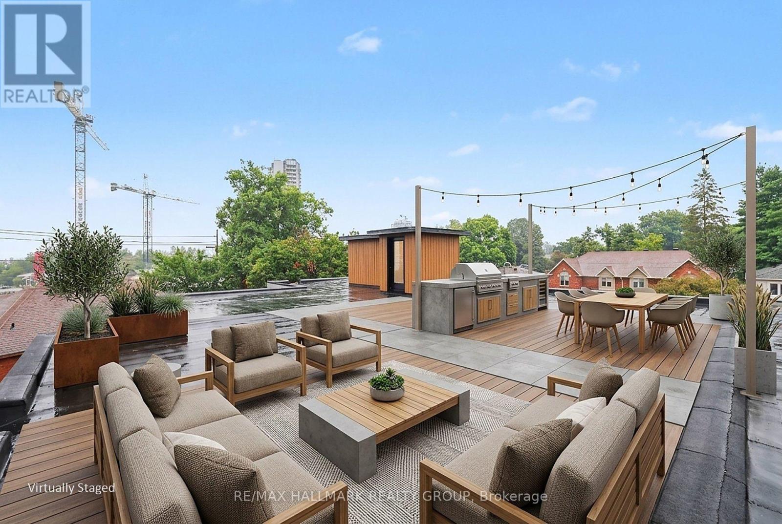 AI generated for expansive roof top patio. - 218 Woodland Avenue, Ottawa, ON - Outdoor With Deck Patio Veranda