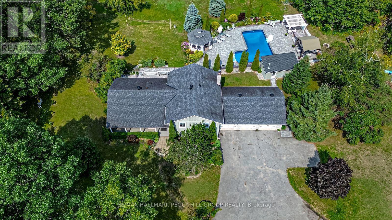 2 Mills Circle, Springwater, ON - Outdoor With In Ground Pool With View