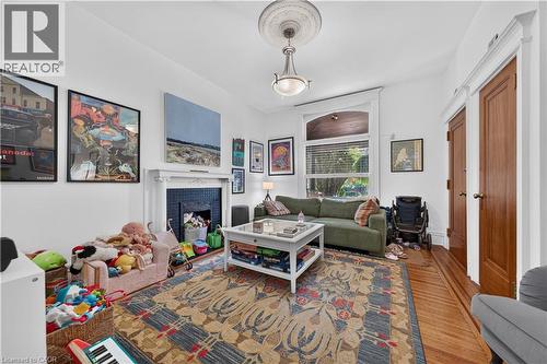 148 Markland Street, Hamilton, ON - Indoor Photo Showing Living Room With Fireplace