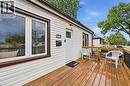 Exterior with white horizontal siding and dark trim accents - 450 East 42Nd Street, Hamilton, ON  - Outdoor With Deck Patio Veranda With Exterior 