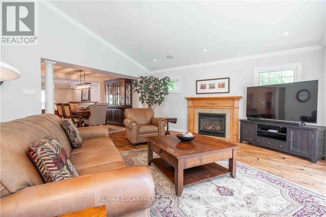 138 Judith Crescent, Hamilton, ON - Indoor Photo Showing Living Room With Fireplace