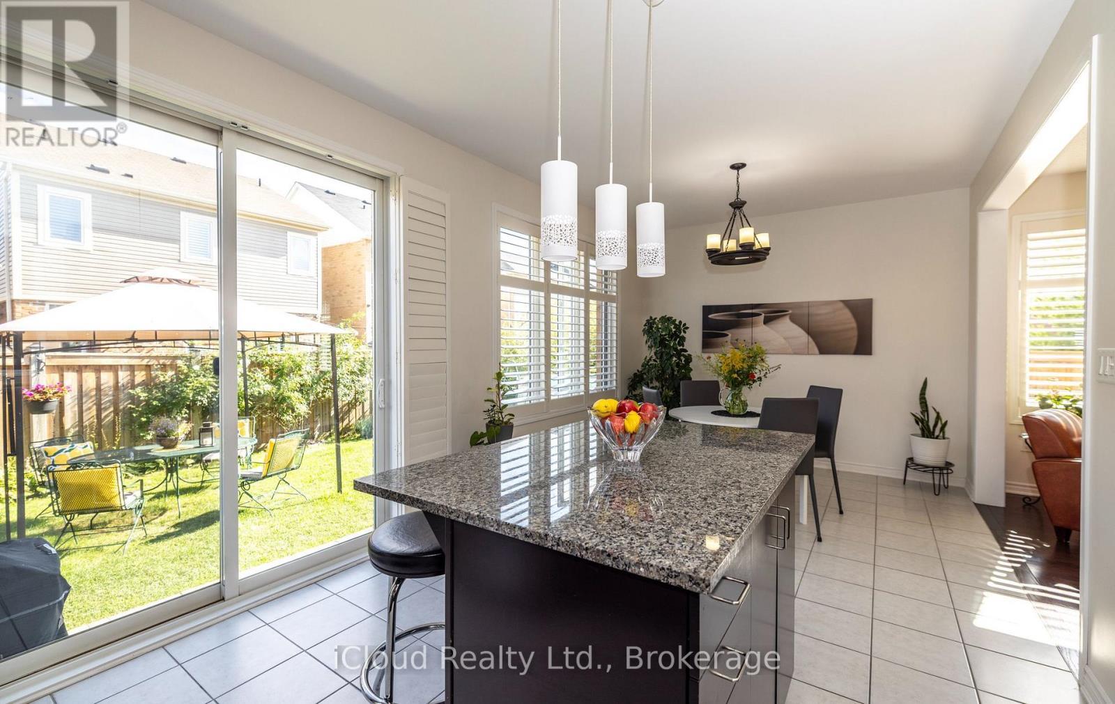 Eat-In Kitchen with Center Island - 954 Penson Crescent, Milton, ON - Indoor