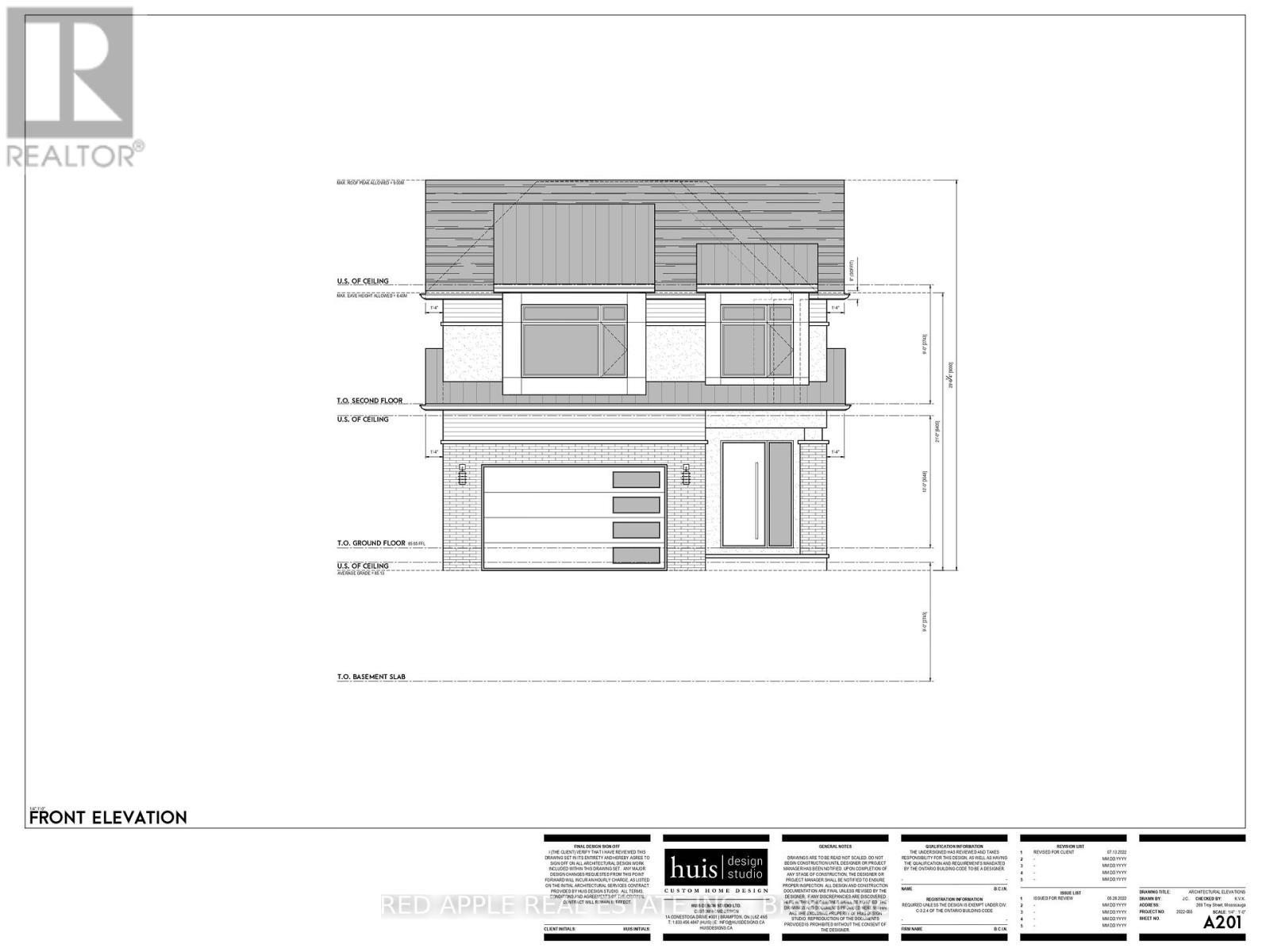 Front Elevation - 267 Troy Street, Mississauga, ON