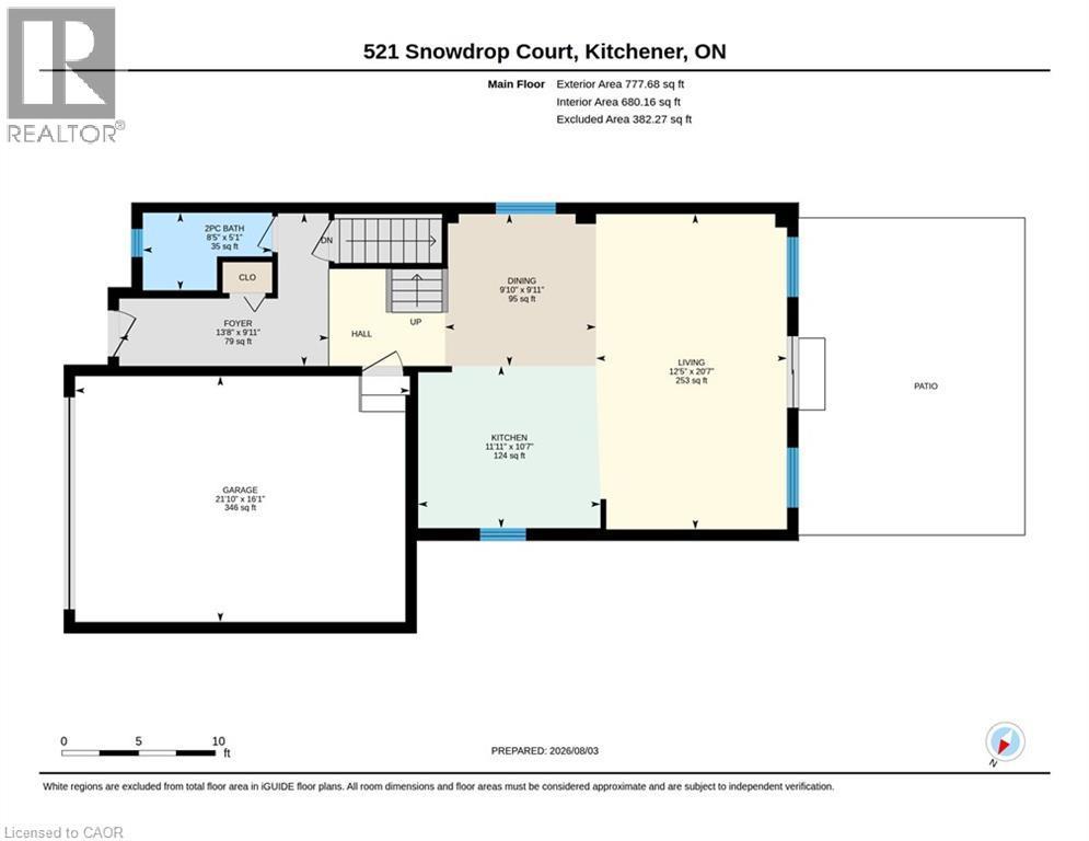 Floor plan as per IGUIDE - 521 Snowdrop Court, Kitchener, ON - Other