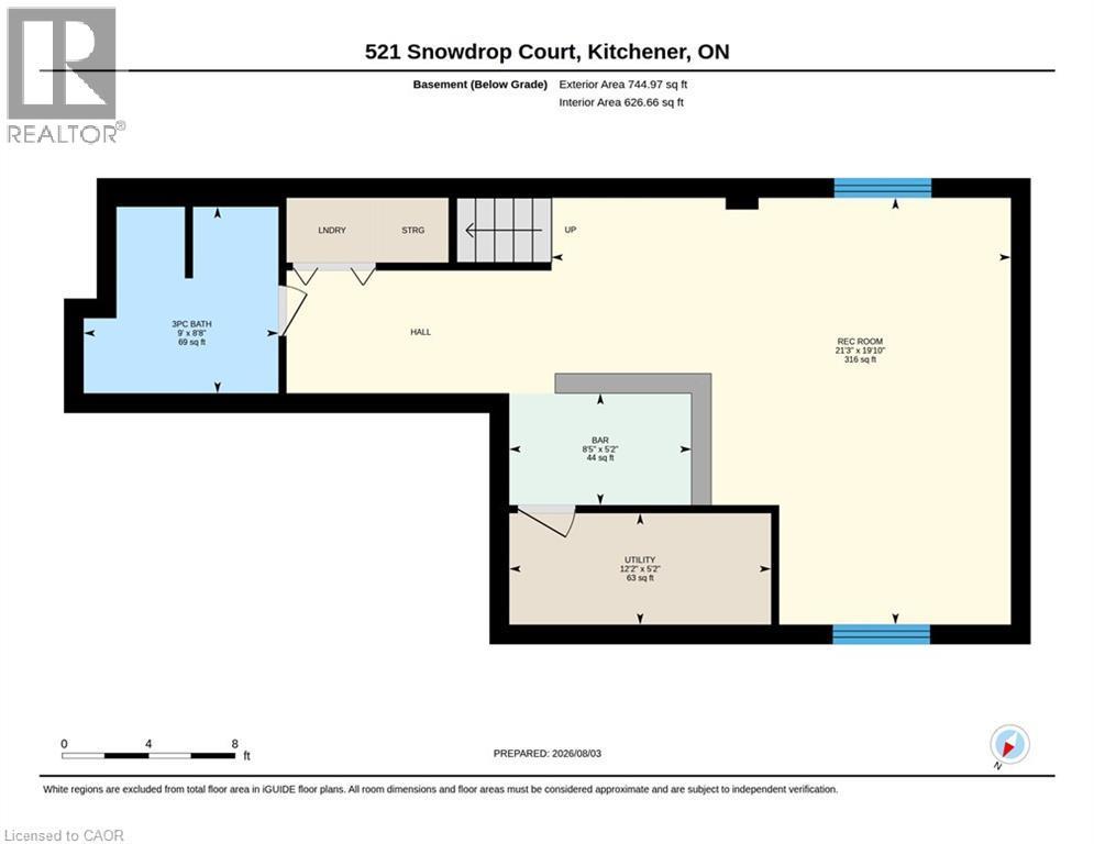 Floor plan as per IGUIDE - 521 Snowdrop Court, Kitchener, ON - Other