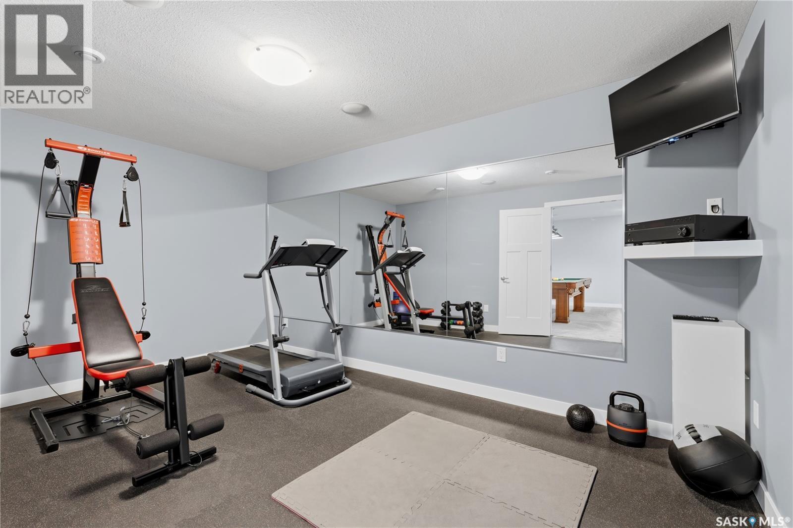 12 Valley Ridge Road, Last Mountain Lake, SK - Indoor Photo Showing Gym Room