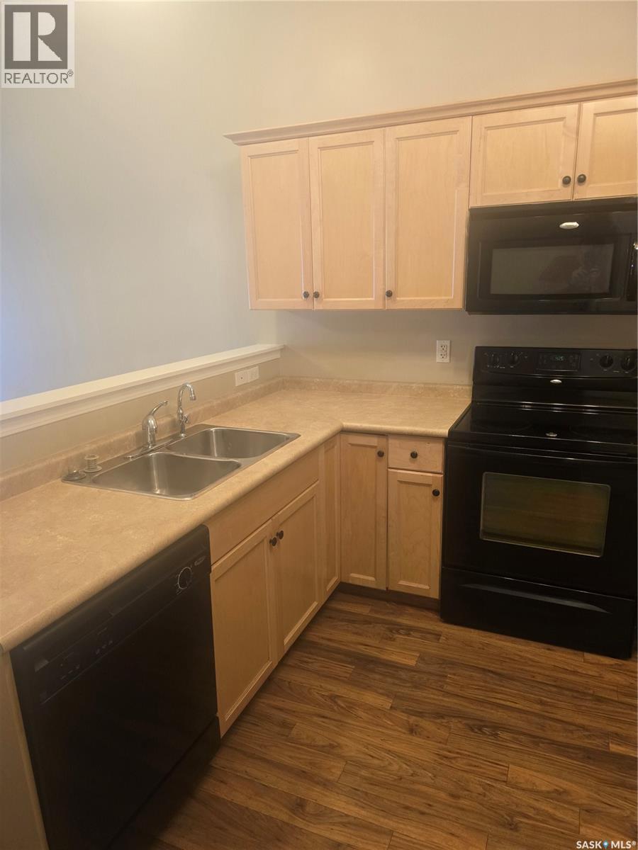 53 4425 Nicurity Drive, Regina, SK - Indoor Photo Showing Kitchen With Double Sink
