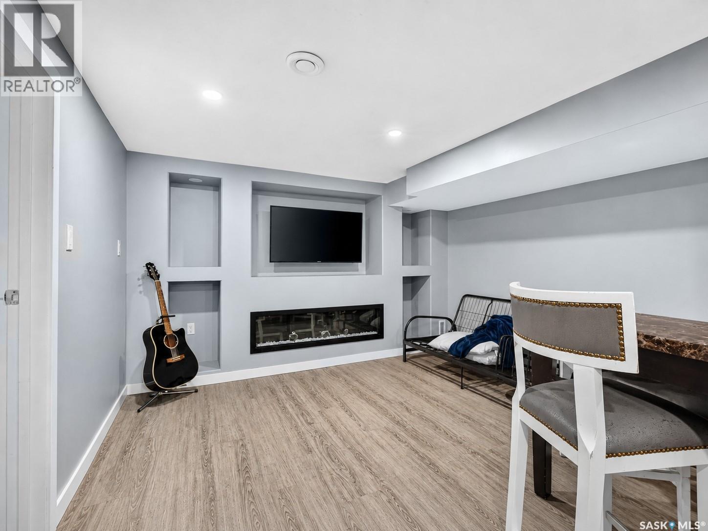 892 Elgin Avenue, Moose Jaw, SK - Indoor With Fireplace