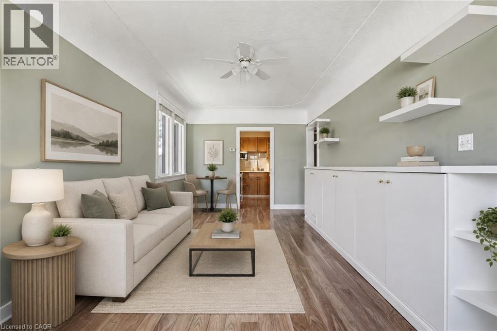 virtually staged - 96 Paling Avenue, Hamilton, ON - Indoor Photo Showing Living Room