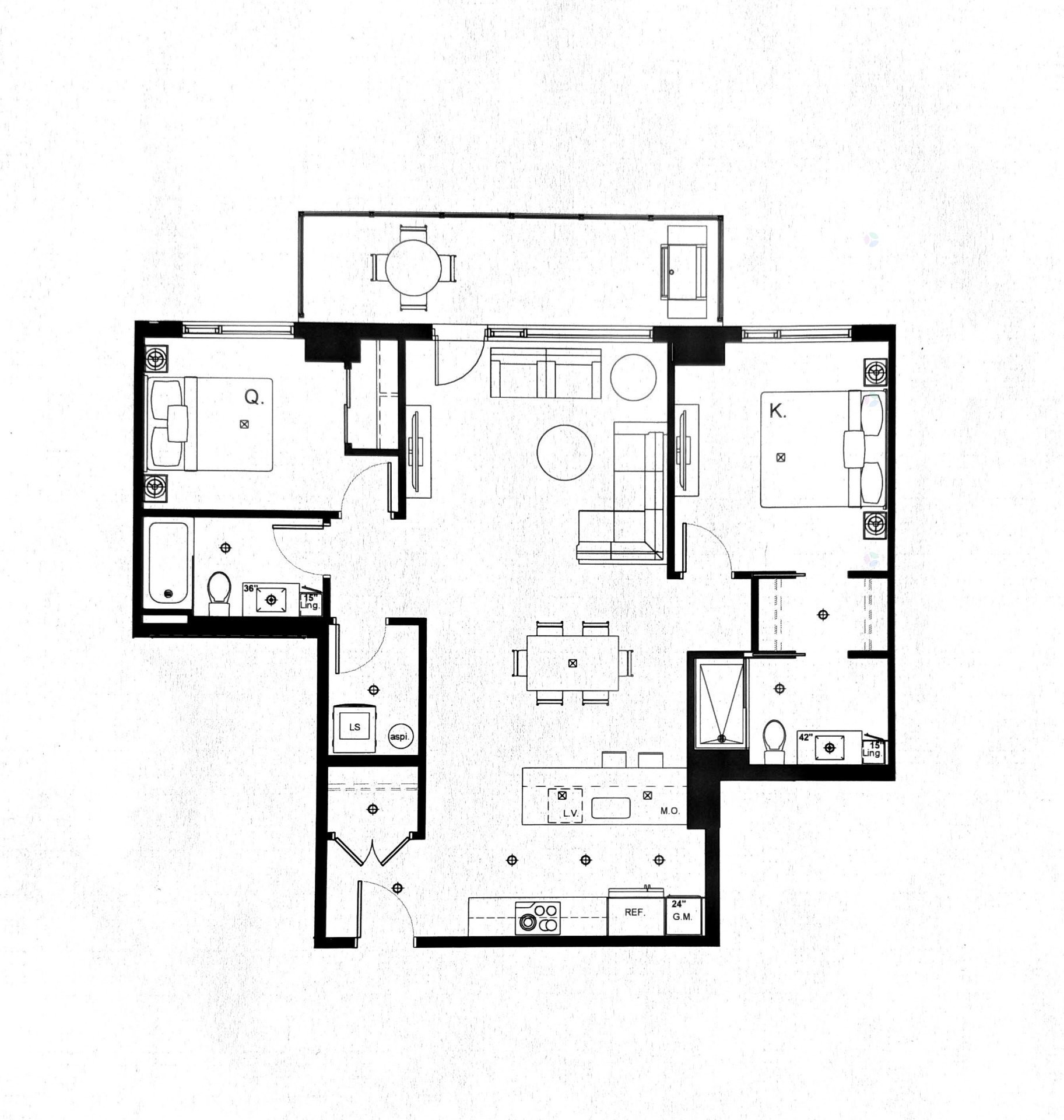 Plan (croquis) - 1205-3671 Av. Jean-Béraud, Laval (Chomedey), QC - Other