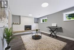 Family Room with Electric Fireplace - 