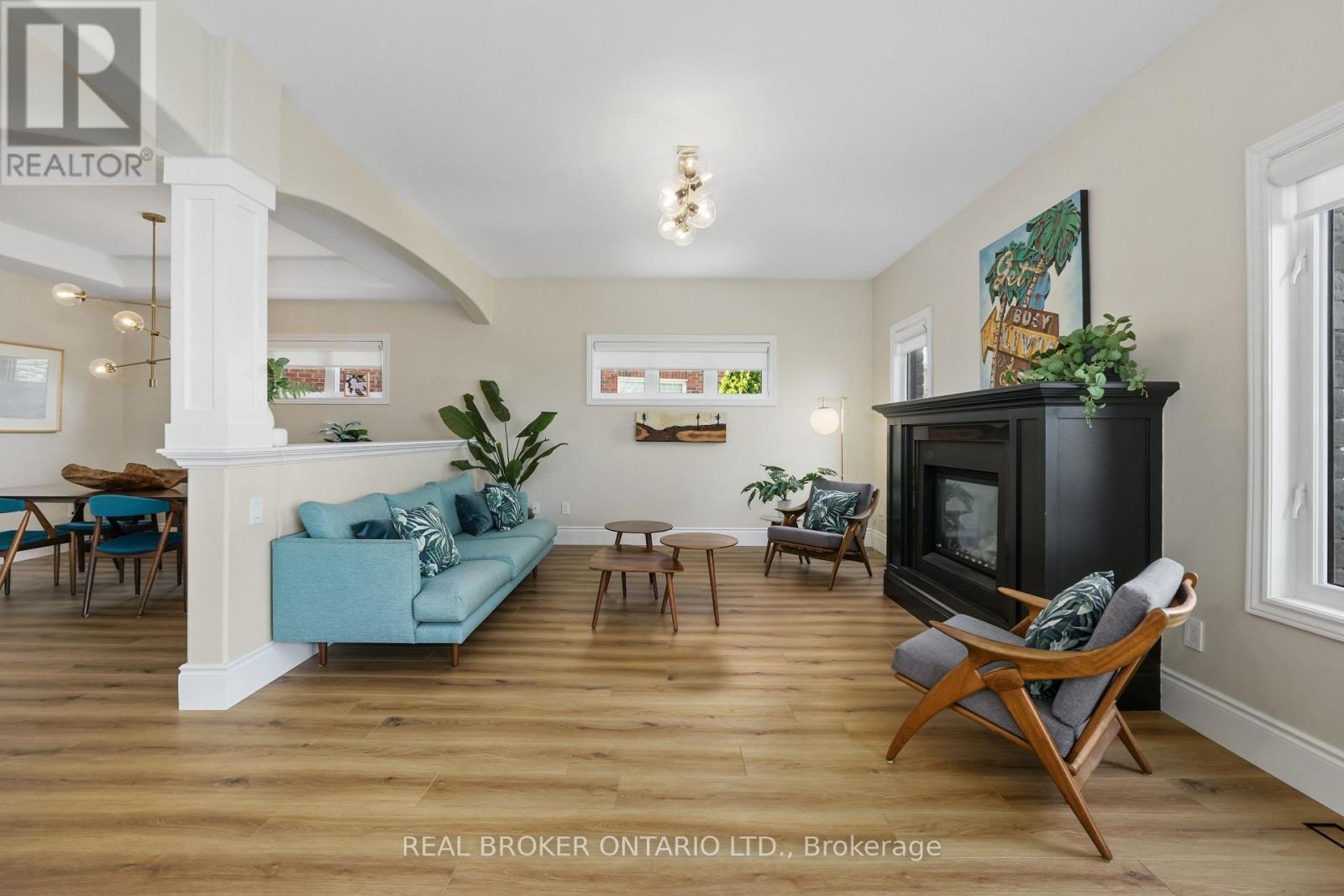 334 Blacksmith Way, Peterborough, ON - Indoor Photo Showing Living Room With Fireplace