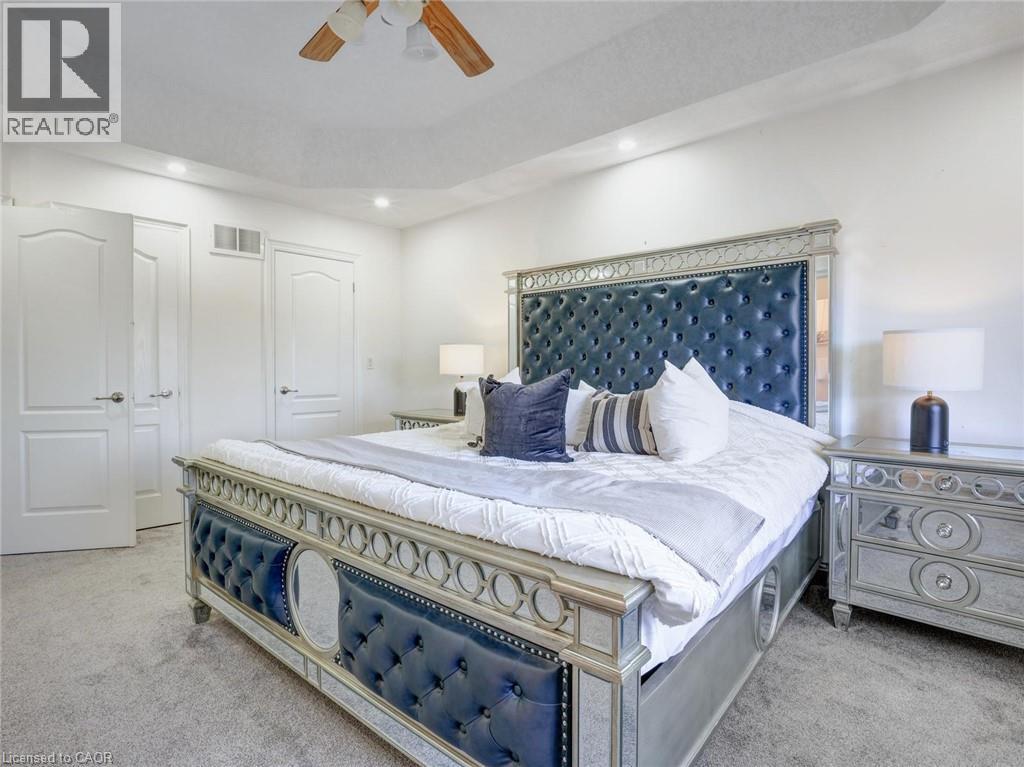 Tray ceiling with recessed lighting - 584 Pinery Trail, Waterloo, ON - Indoor Photo Showing Bedroom