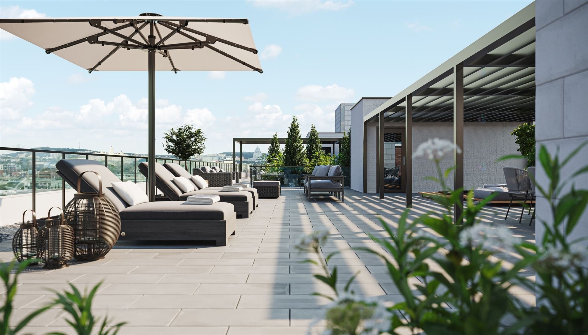 Veranda - 303-2020 Rue Lucien-Thimens, Montréal (Saint-Laurent), QC - Outdoor With Exterior