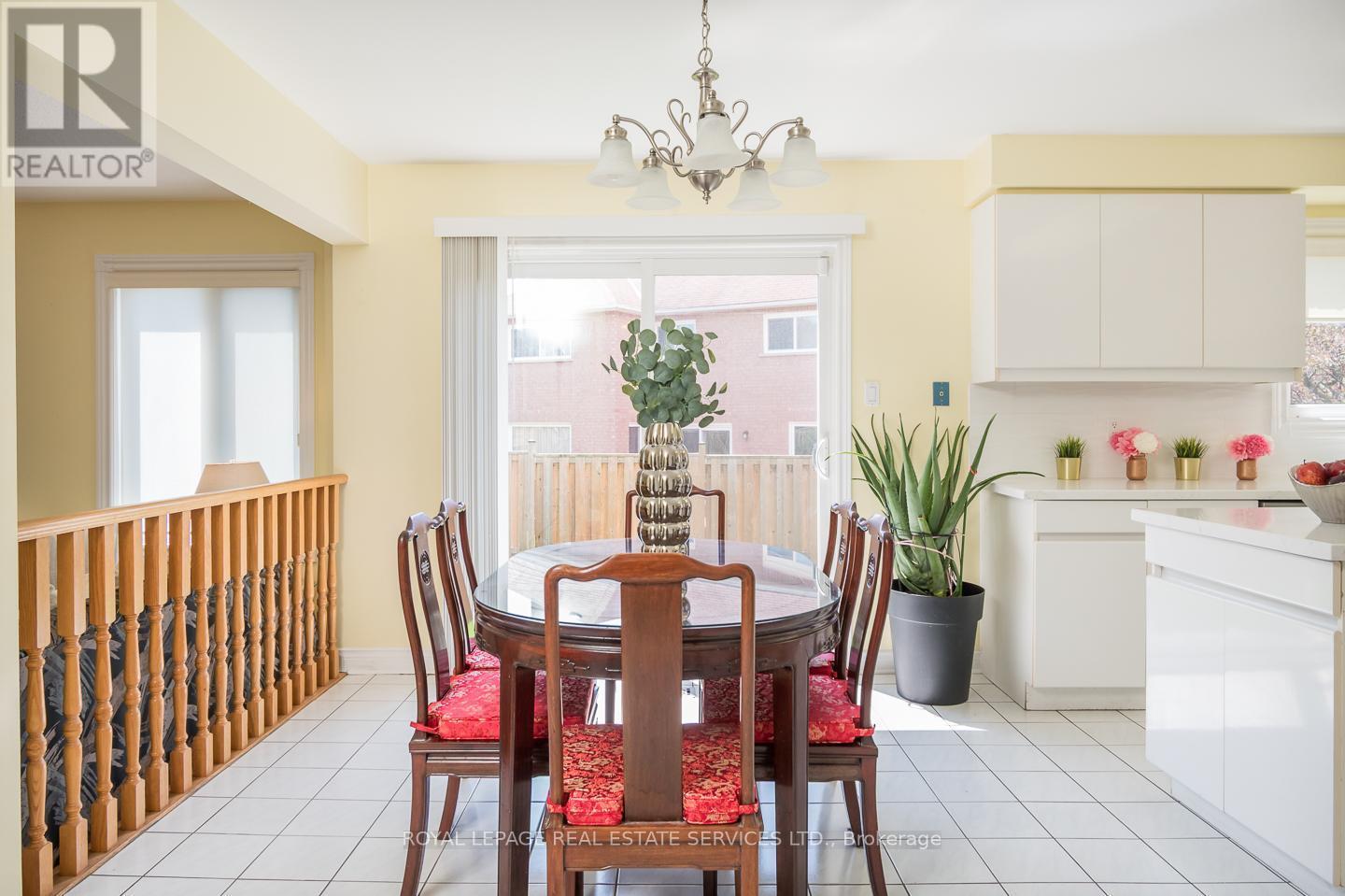 Kitchen - Back yard door view - 4810 Rathkeale Road, Mississauga, ON - Indoor Photo Showing Dining Room