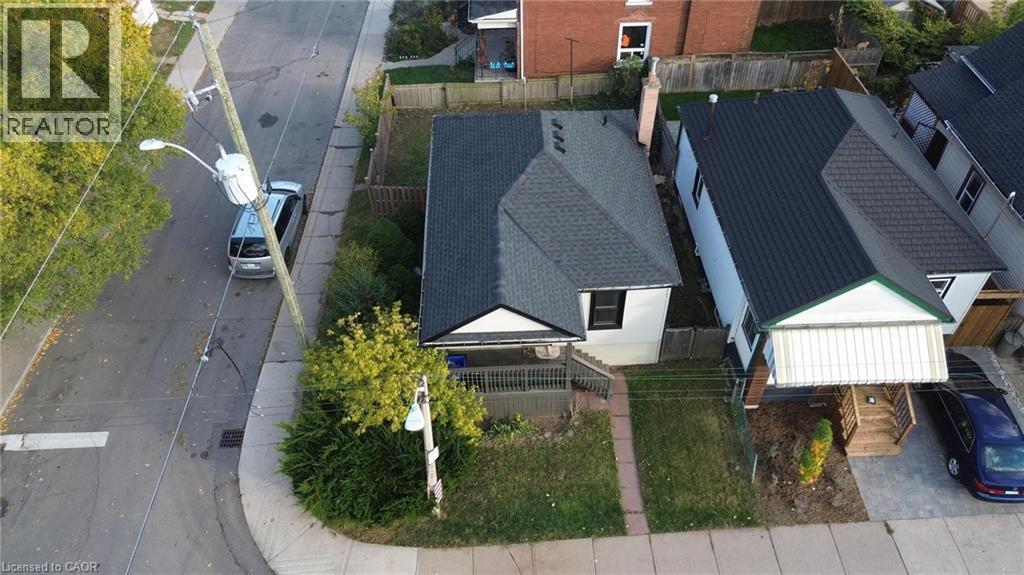 Aerial view of property and surrounding area - 222 Kensington Avenue N, Hamilton, ON - Outdoor