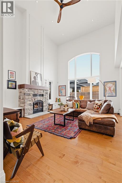 157 Ridgeview Drive, Drayton, ON - Indoor Photo Showing Living Room With Fireplace