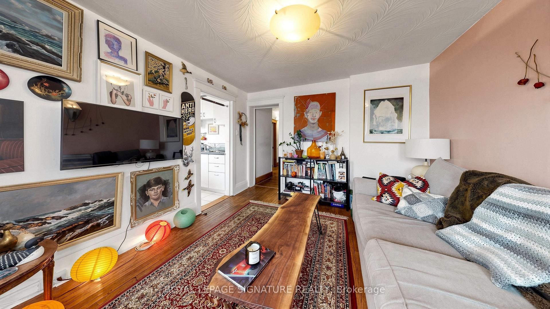 132 Marion Street, Toronto, ON - Indoor Photo Showing Living Room With Fireplace