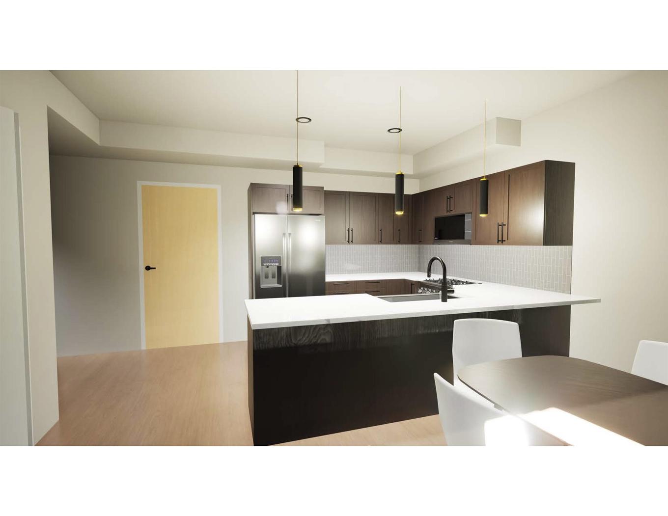 #6 1308 Fourth Street S, Kenora, ON - Indoor Photo Showing Kitchen With Double Sink