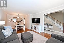 Flows into dining area - 