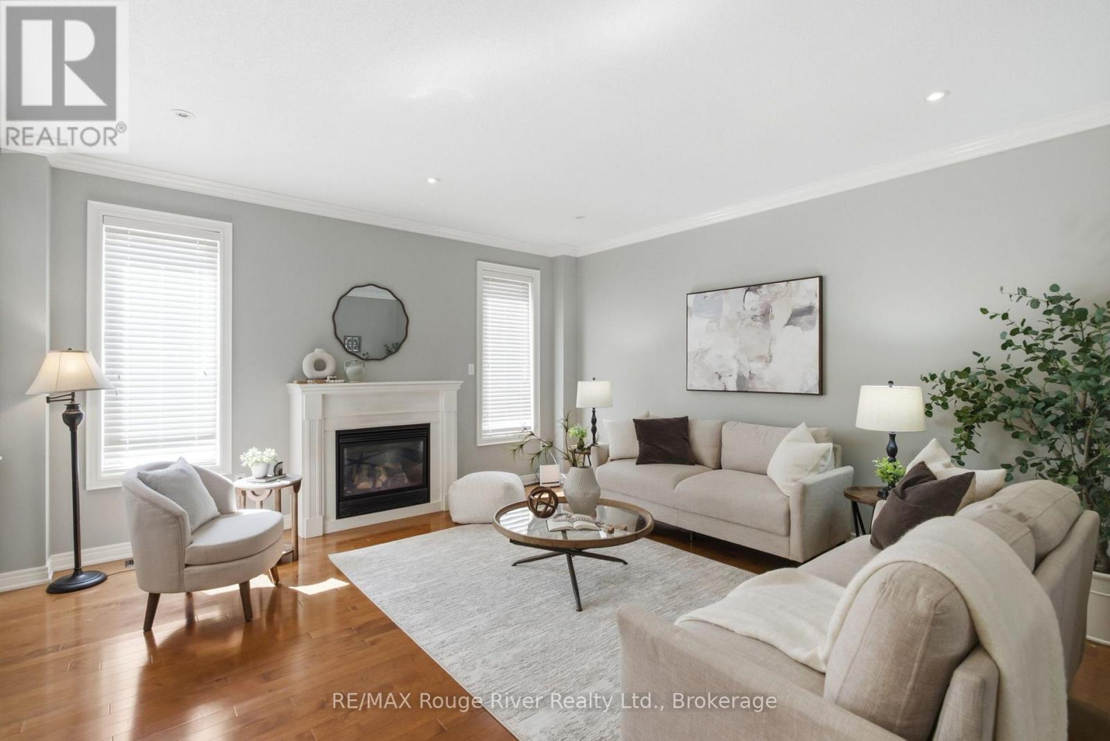 18 Rainbow Crescent, Whitby (Brooklin), ON - Indoor Photo Showing Living Room With Fireplace