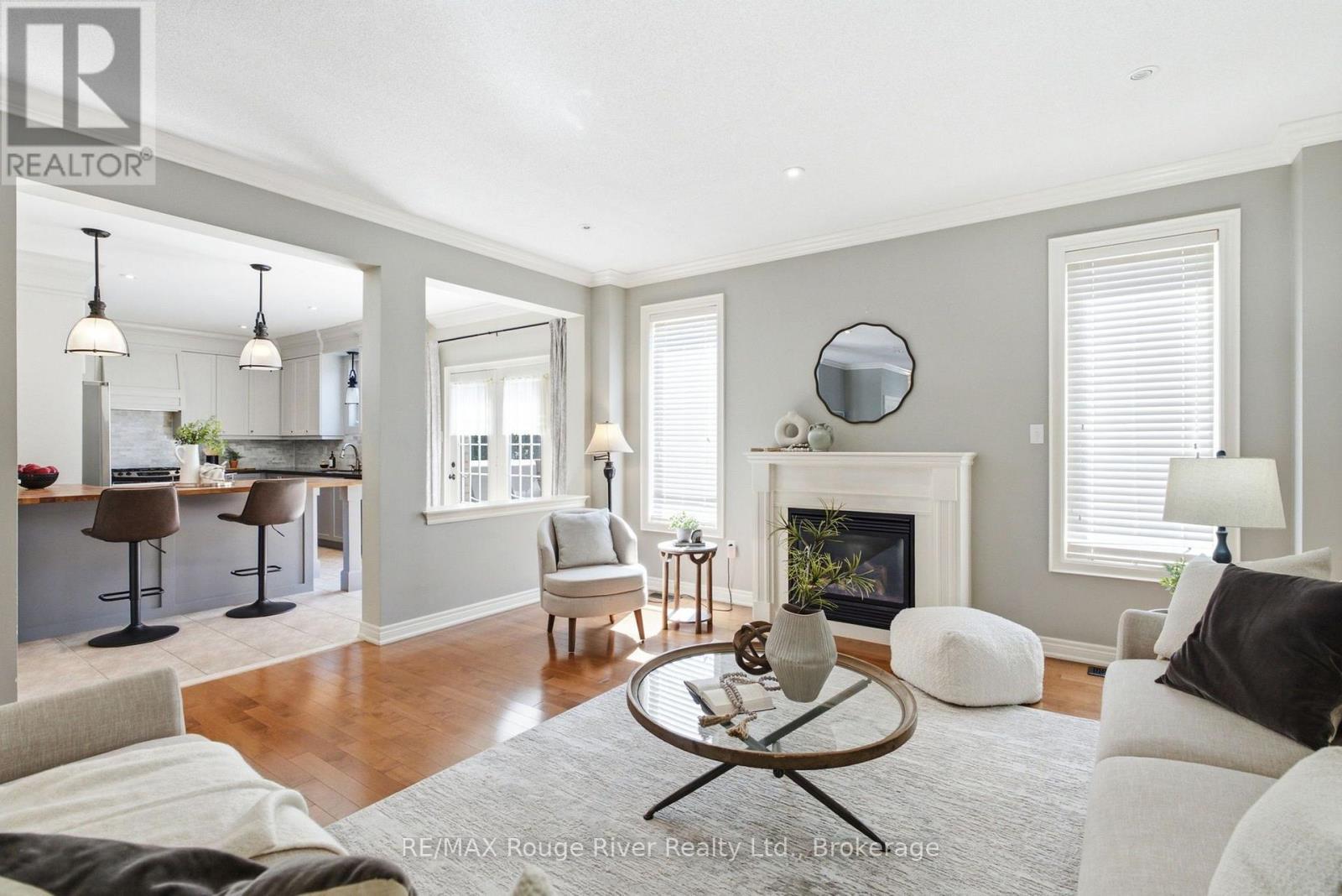 18 Rainbow Crescent, Whitby (Brooklin), ON - Indoor Photo Showing Living Room With Fireplace