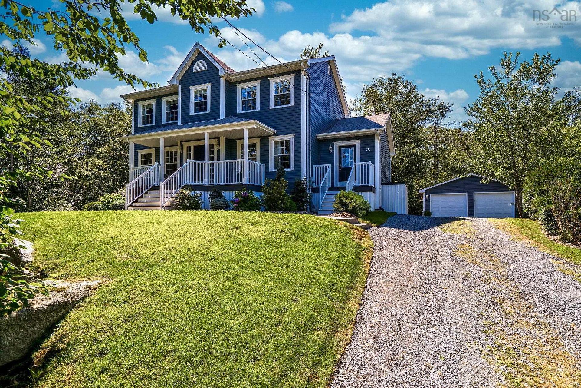 76 Old Mill Road, Hammonds Plains, NS - Outdoor With Deck Patio Veranda With Facade