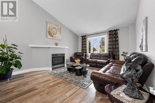 Second Living Room with Gas Fire place - 847 West 5Th Street, Hamilton, ON - Indoor Photo Showing Living Room With Fireplace