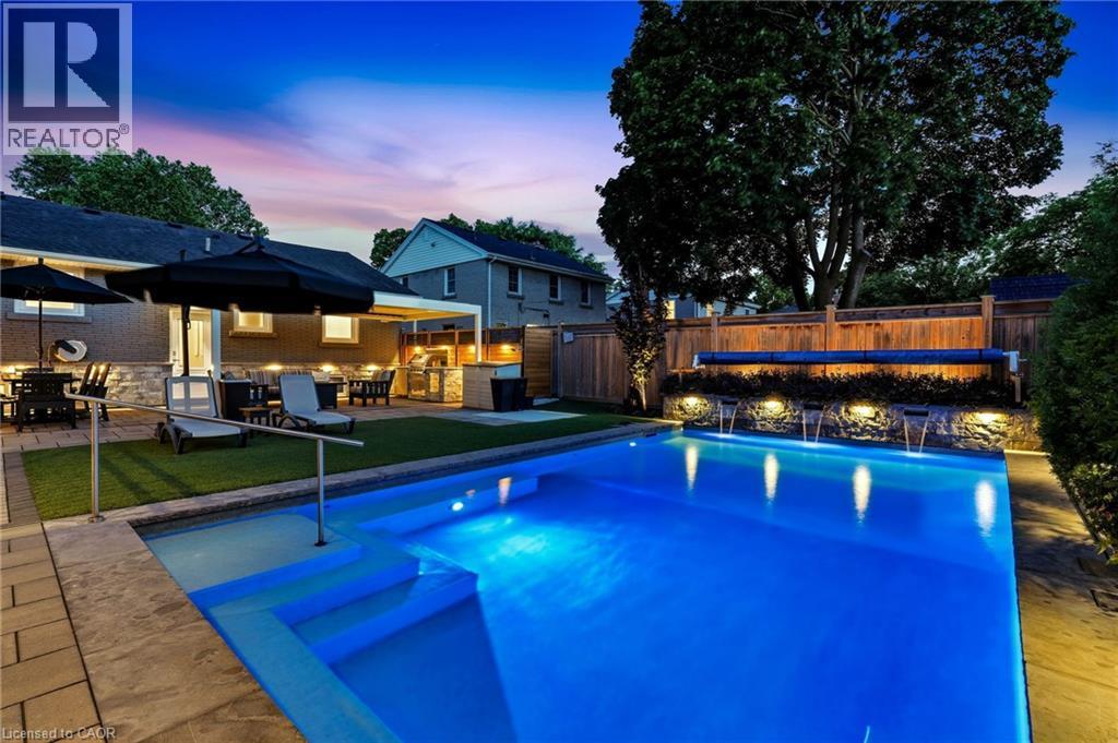 2113 Courtland Drive, Burlington, ON - Outdoor With In Ground Pool With Backyard