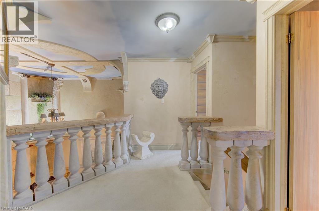 Ornate balustrade with stone balusters - 74 Forest Edge Trail, Kitchener, ON