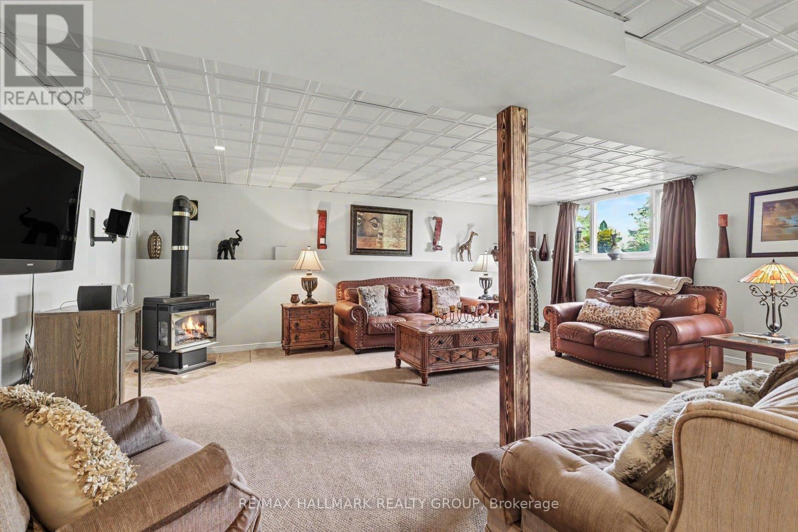 1721 Carsonby Road E, Ottawa, ON - Indoor Photo Showing Living Room With Fireplace