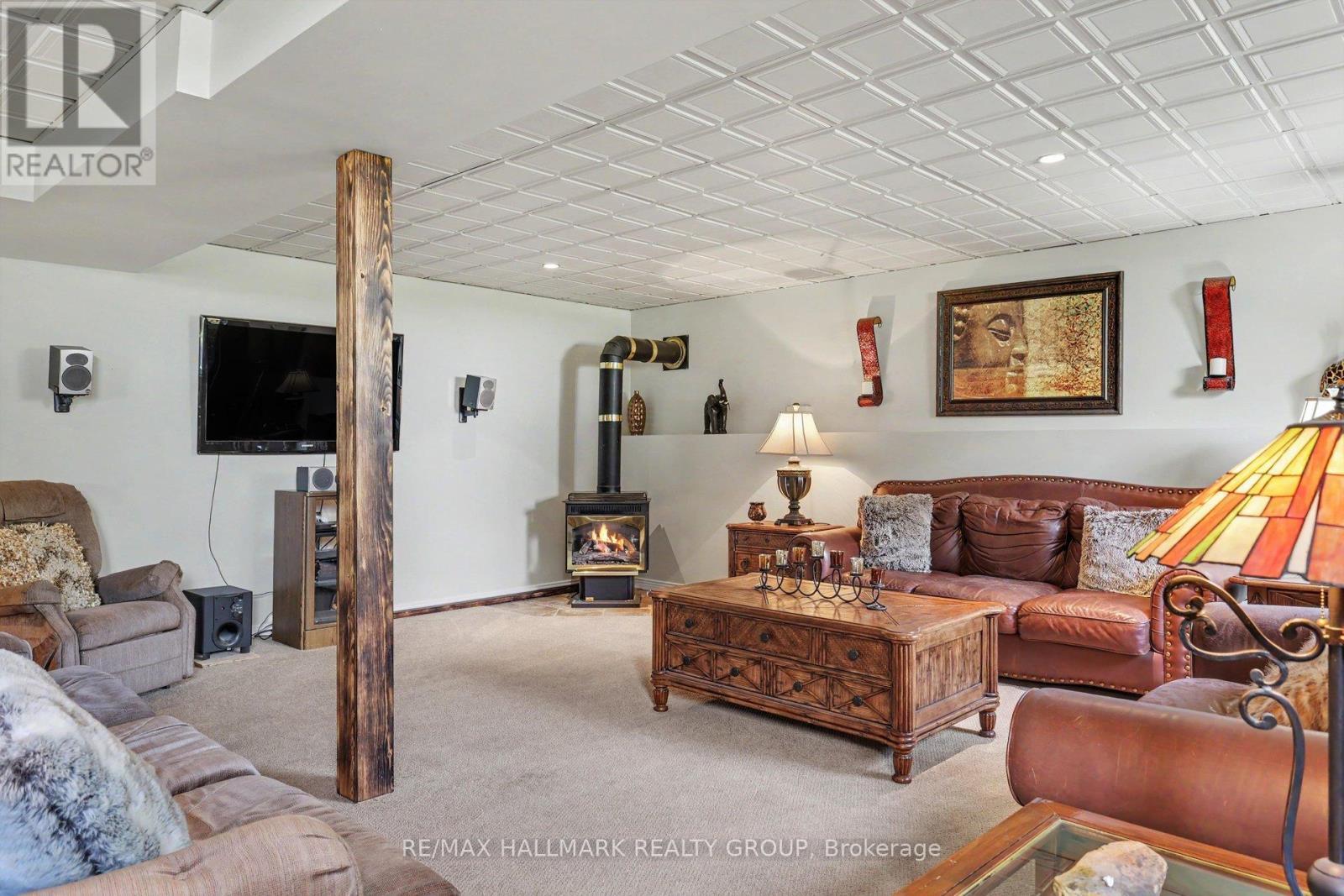 1721 Carsonby Road E, Ottawa, ON - Indoor Photo Showing Living Room With Fireplace