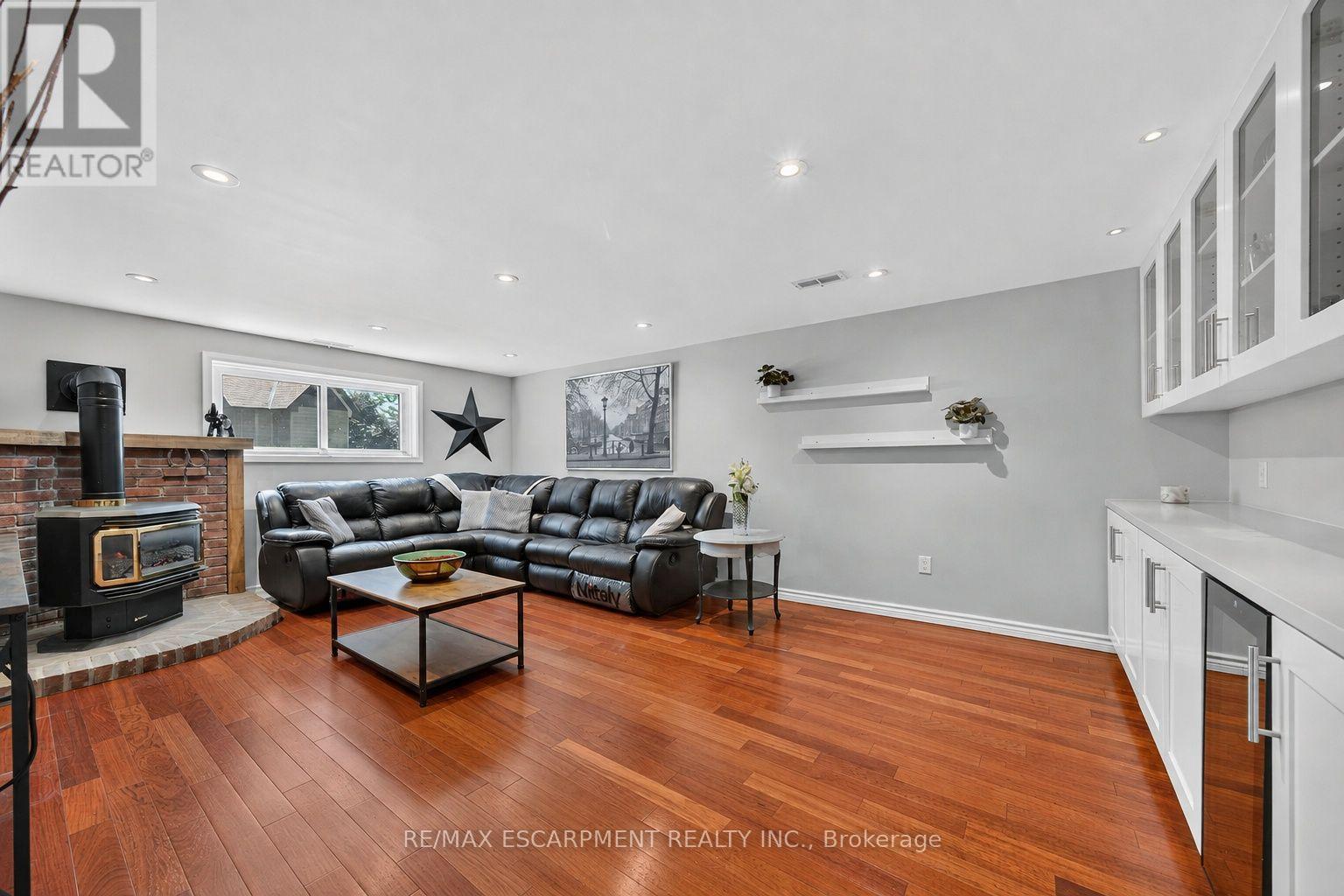 8399 Dickenson Road E, Hamilton, ON - Indoor With Fireplace