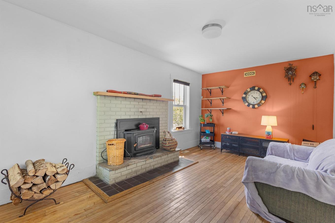 456 Windsor Junction Road, Windsor Junction, NS - Indoor Photo Showing Living Room With Fireplace