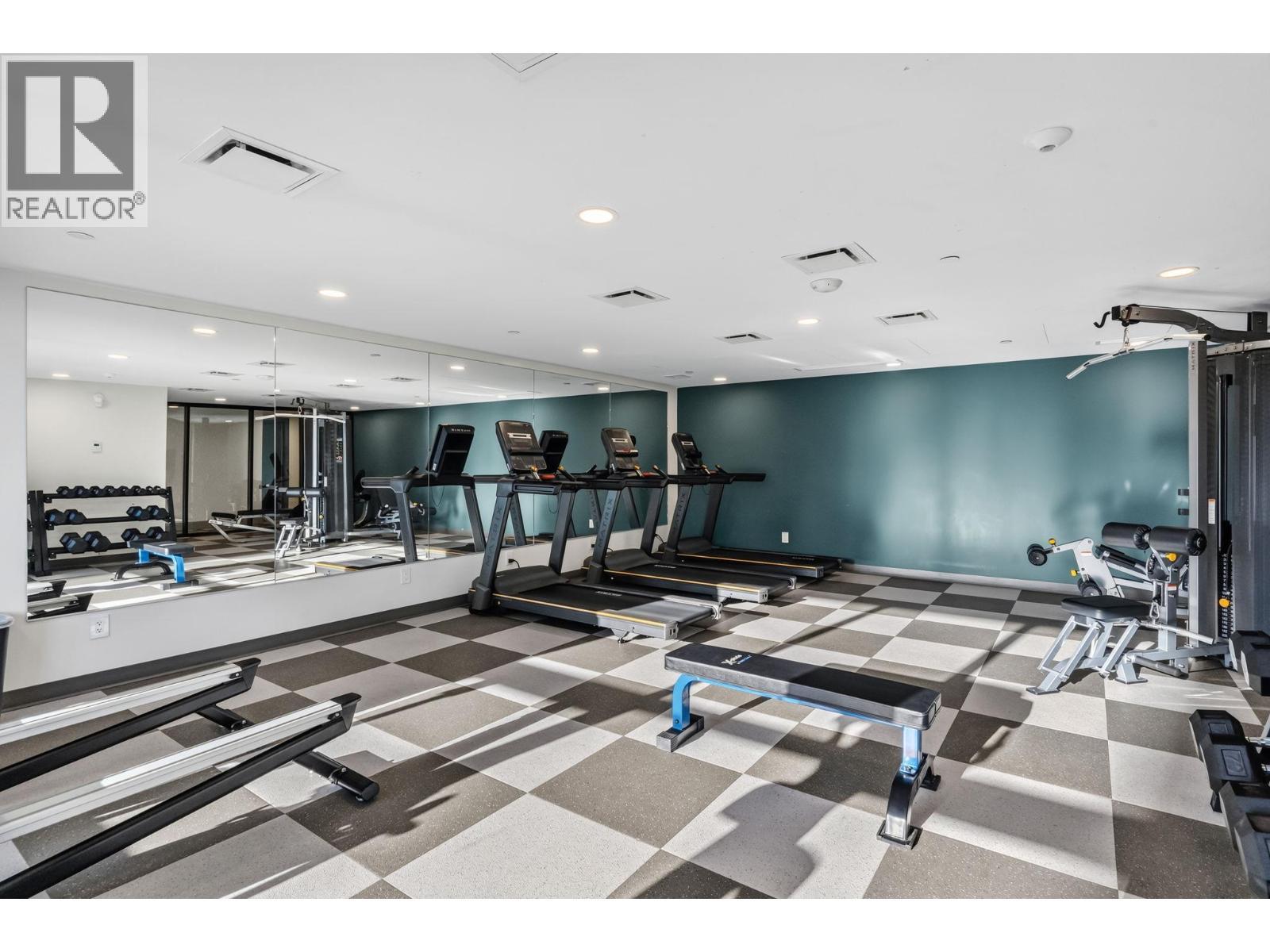 1488 Bertram Street Unit# 3202, Kelowna, BC - Indoor Photo Showing Gym Room