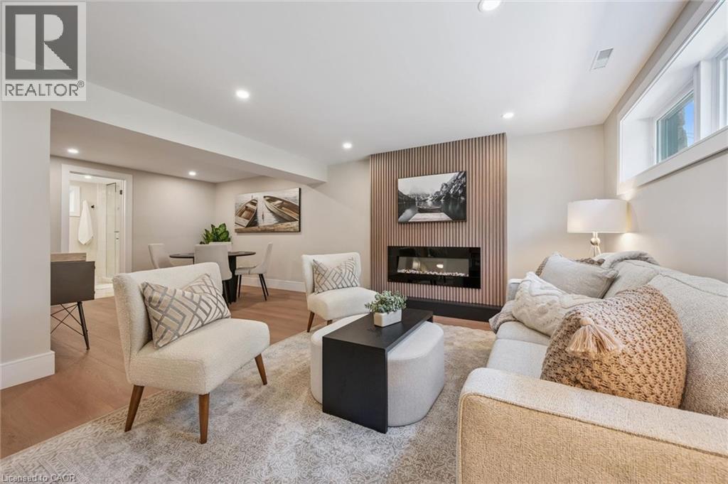 70 Champlain Crescent, Kitchener, ON - Indoor Photo Showing Living Room With Fireplace