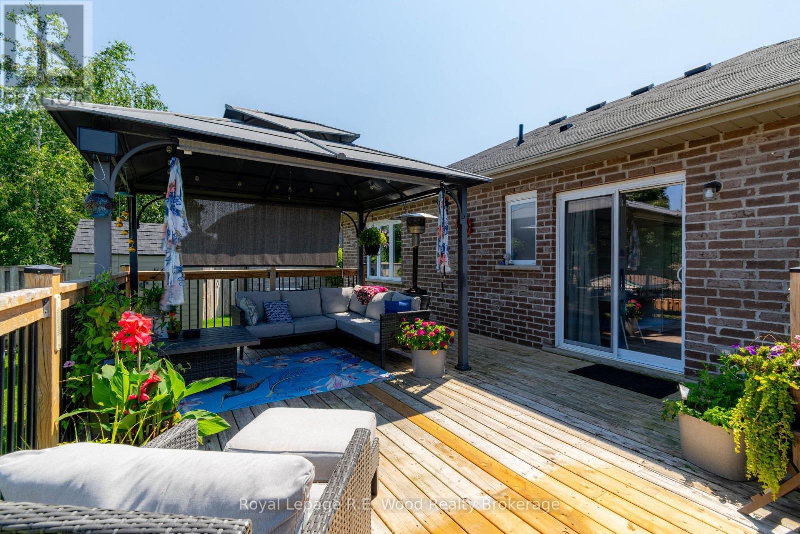 Back deck with gazebo - 87 Irving Drive, Norwich (Norwich Town), ON - Outdoor With Deck Patio Veranda With Exterior