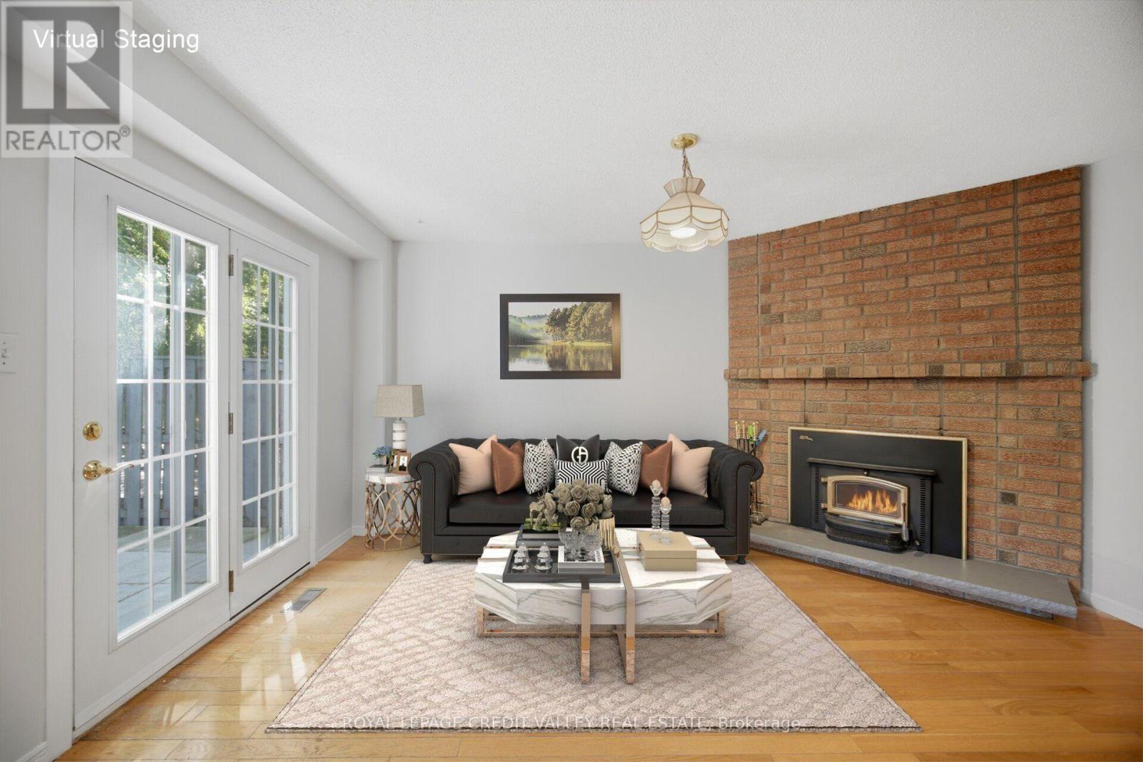 49 Sutter Avenue, Brampton, ON - Indoor Photo Showing Living Room With Fireplace