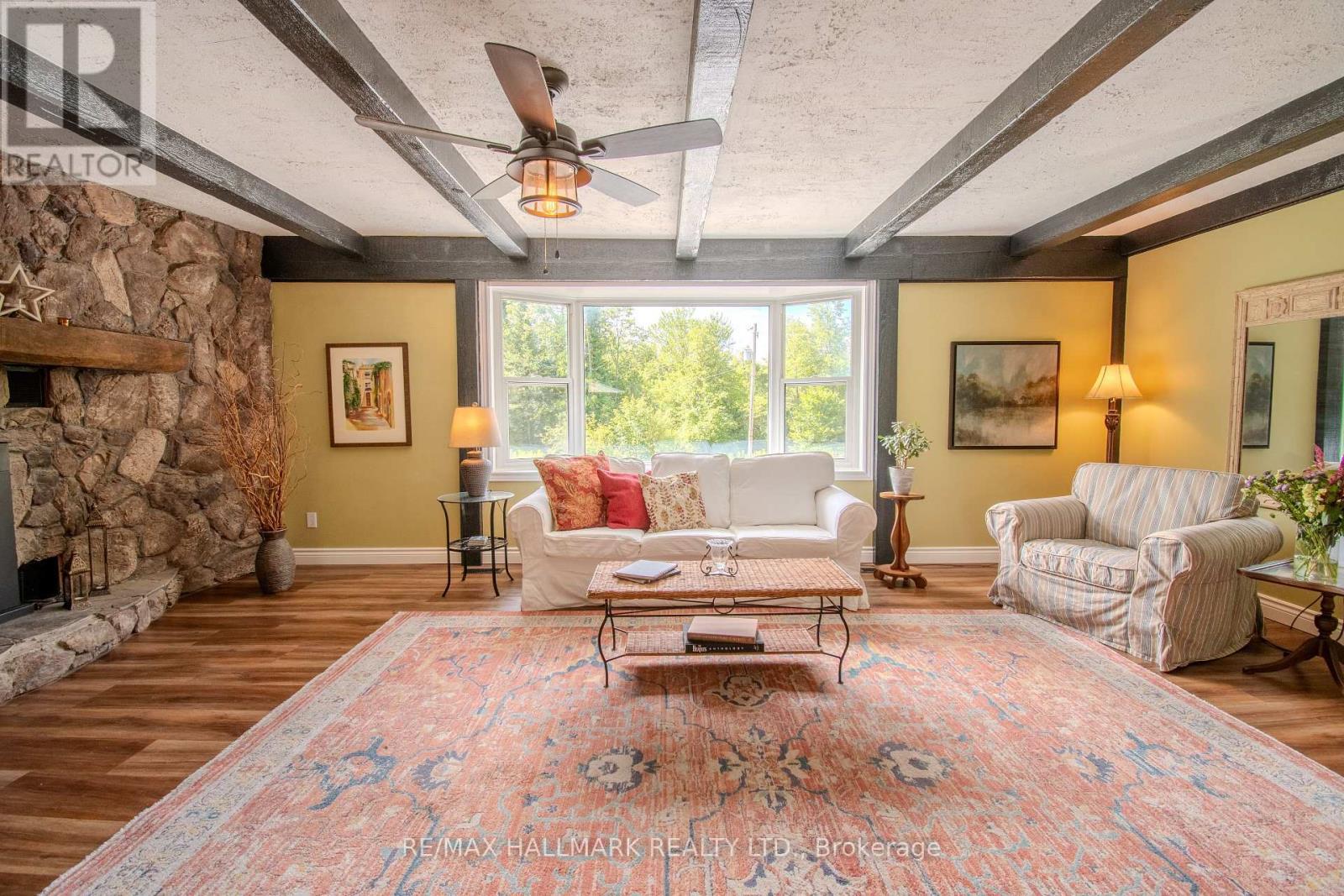 175 Concession 2 Road, Brock, ON - Indoor Photo Showing Living Room With Fireplace