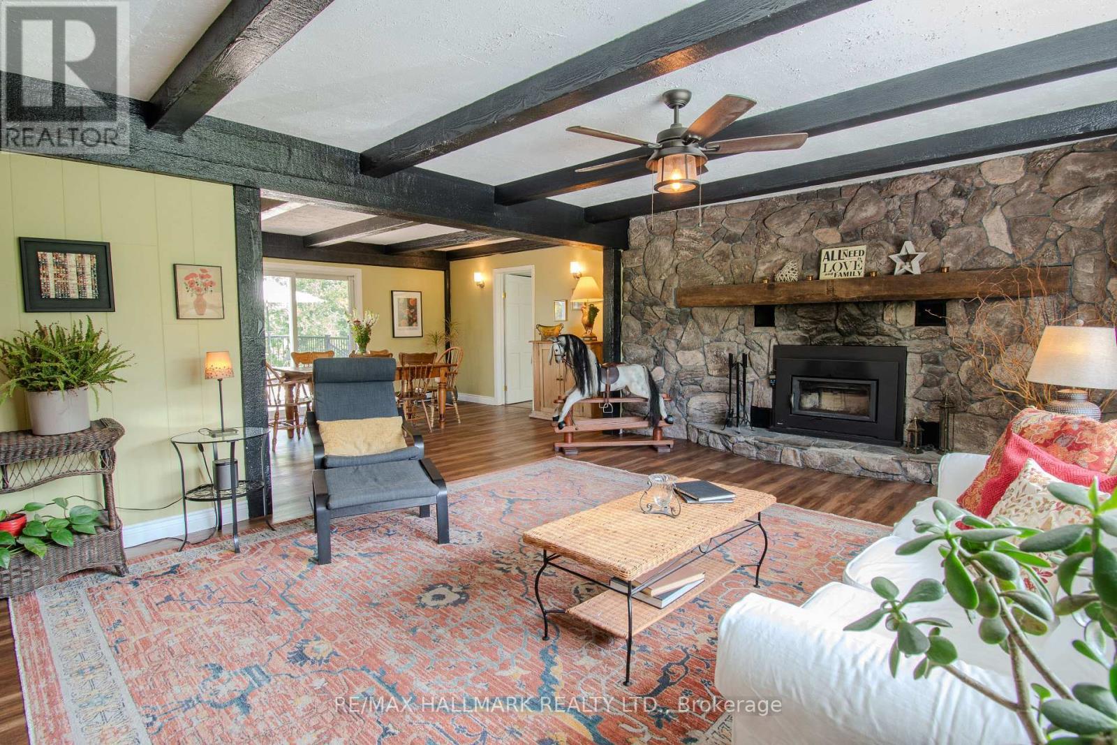 175 Concession 2 Road, Brock, ON - Indoor Photo Showing Living Room With Fireplace